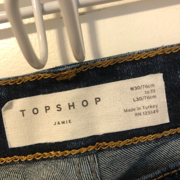 Topshop Jamie Jeans in dark blue (multiple sizes) - Picture 5 of 7